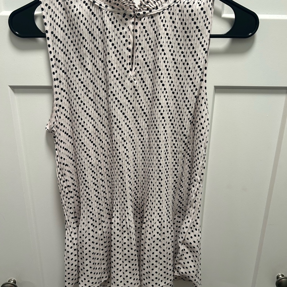 Elegant Black and White Polka Dot Women's Blouse